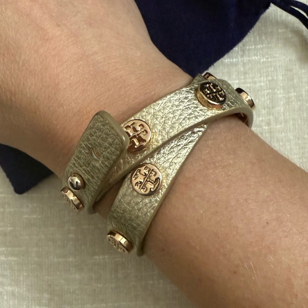 Tory Burch Double Wrap leather Bracelet